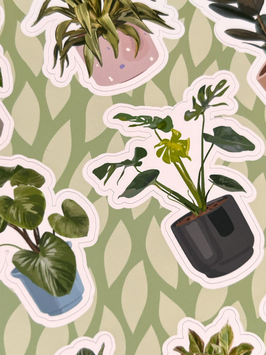 2’li Bitki Sticker Seti – 29 Adet Saksıda Bitkiler & Yaprak Sticker Bullet Journal & Scrapbook