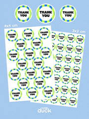 Yuvarlak Teşekkür Etiketi Sticker Seti 1 (TR / EN Seçenekli) – Paketleme Etiketi Thank You Sticker
