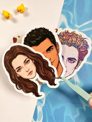 Parlayan Edward Alacakaranlık Sticker Seti – 3’lü Twilight Karakter Sticker Paketi