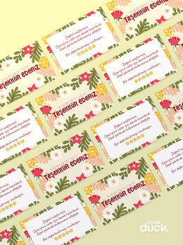 Teşekkür Kartı 3 – Tasarım Paketleme Kartı (Thank You Card)