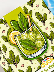Kuzu Kulağı Kokteyl Mıknatıslı Kitap Ayracı – Fresh Green Magnetic Bookmark