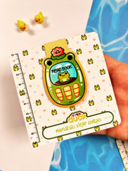 Tamagotchi Kurbağa Mıknatıslı Kitap Ayracı – Retro Dijital Pet “Read Book” Bookmark
