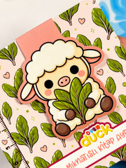 Kuzu Kulağı Kuzu Mıknatıslı Kitap Ayracı – Cute Lamb Bookmark