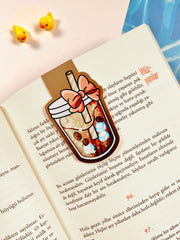 Ice Latte Mıknatıslı Kitap Ayracı – Fiyonk Detaylı Cute Coffee Bookmark