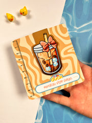 Ice Latte Mıknatıslı Kitap Ayracı – Fiyonk Detaylı Cute Coffee Bookmark