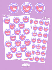 Yuvarlak El Emeği Etiketi Sticker Seti (TR / EN Seçenekli) – Handmade Sticker Paketleme Etiketi
