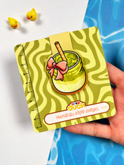 Ice Latte & Matcha 2’li Mıknatıslı Kitap Ayracı Seti – Cute Coffee & Matcha Bookmark