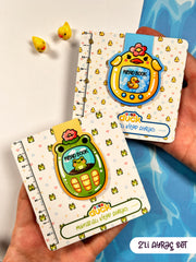 2’li Tamagotchi Ördek & Kurbağa Mıknatıslı Kitap Ayracı Seti – Retro Dijital Pet “Read Book” Bookmark