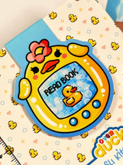 Tamagotchi Ördek Mıknatıslı Kitap Ayracı – Retro Dijital Pet “Read Book” Bookmark