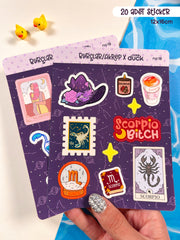 Akrep Burcu Sticker – 20 Adet Scorpio Burç Sticker Bullet Journal & Scrapbook