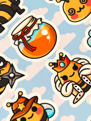 2’li Hayvan Sticker Seti – 40 Adet Kurbağa ve Arı Sticker Bullet Journal & Scrapbook