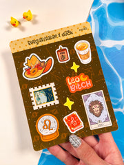 Aslan Burcu Sticker – 20 Adet Leo Burç Sticker Bullet Journal & Scrapbook