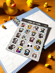 Azrail / Grim Reaper Sticker Seti – 20 Adet Bullet Journal & Scrapbook Dekoratif Kawaii Grim Reaper Etiket