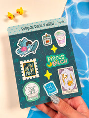 Balık Burcu Sticker – 20 Adet Pisces Burç Sticker Bullet Journal & Scrapbook