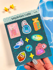 Balık Burcu Sticker – 20 Adet Pisces Burç Sticker Bullet Journal & Scrapbook