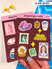 Başak Burcu Sticker – 20 Adet Virgo Burç Sticker Bullet Journal & Scrapbook