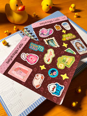 Başak Burcu Sticker – 20 Adet Virgo Burç Sticker Bullet Journal & Scrapbook