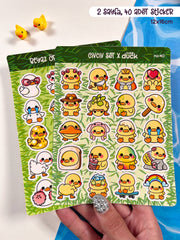 2’li Hayvan Sticker Seti – 40 Adet Civciv ve Ördek Sticker Bullet Journal & Scrapbook