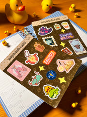 Boğa Burcu Sticker – 20 Adet Taurus Burç Sticker Bullet Journal & Scrapbook