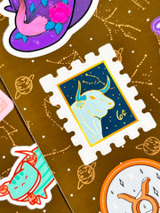 Boğa Burcu Sticker – 20 Adet Taurus Burç Sticker Bullet Journal & Scrapbook