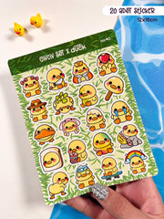 Civciv Sticker Seti – 20 Adet Bullet Journal & Scrapbook Dekoratif Kawaii Civciv Etiket