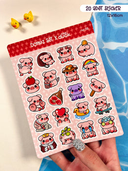 Domuz Sticker Seti – 20 Adet Bullet Journal & Scrapbook Dekoratif Kawaii Domuz Etiket