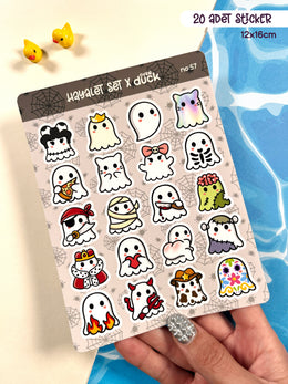 Hayalet Sticker Seti – 20 Adet Bullet Journal & Scrapbook Dekoratif Kawaii Hayalet Etiket