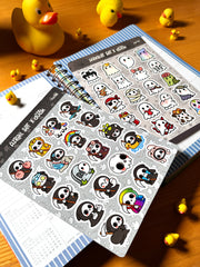 2’li Korku Sticker Seti – 40 Adet Azrail ve Hayalet Sticker Bullet Journal & Scrapbook