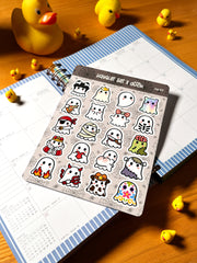 Hayalet Sticker Seti – 20 Adet Bullet Journal & Scrapbook Dekoratif Kawaii Hayalet Etiket