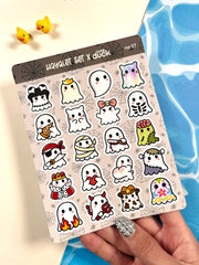 2’li Korku Sticker Seti – 40 Adet Azrail ve Hayalet Sticker Bullet Journal & Scrapbook