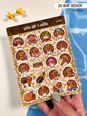 Hindi Sticker Seti – 20 Adet Bullet Journal & Scrapbook Dekoratif Hindi Etiket
