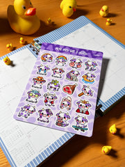 İnek Sticker Seti – 20 Adet Bullet Journal & Scrapbook Dekoratif Kawaii İnek Etiket