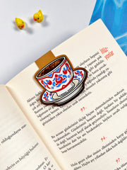 Türk Kahvesi Fincanı Mıknatıslı Kitap Ayracı – Turkish Coffee Temalı Magnetic Bookmark