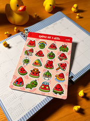 Karpuz Sticker Seti – 20 Adet Bullet Journal & Scrapbook Dekoratif Kawaii Karpuz Etiket