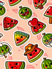 2’li Meyve Sticker Seti – 40 Adet Kiraz ve Karpuz Sticker Bullet Journal & Scrapbook