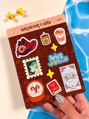Koç Burcu Sticker – 20 Adet Aries Burç Sticker Bullet Journal & Scrapbook