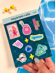 Kova Burcu Sticker – 20 Adet Aquarius Burç Sticker Bullet Journal & Scrapbook
