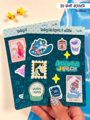 Kova Burcu Sticker – 20 Adet Aquarius Burç Sticker Bullet Journal & Scrapbook