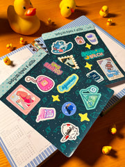 Kova Burcu Sticker – 20 Adet Aquarius Burç Sticker Bullet Journal & Scrapbook
