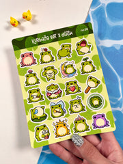 2’li Hayvan Sticker Seti – 40 Adet Kurbağa ve Arı Sticker Bullet Journal & Scrapbook