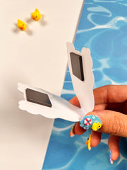 OverDuck Mıknatıslı Kitap Ayracı – Sevimli Ördek Logo Tasarım Magnetic Bookmark