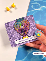 Ouija Mor Kalp Simli Hologramlı Mıknatıslı Kitap Ayracı – “Time to Read?” Gothic Bookmark