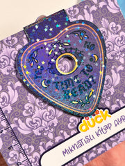 Ouija Mor Kalp Simli Hologramlı Mıknatıslı Kitap Ayracı – “Time to Read?” Gothic Bookmark