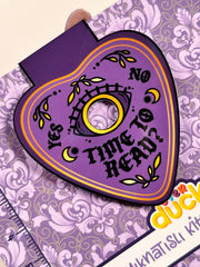 Ouija Mor Kalp Mıknatıslı Kitap Ayracı – “Time to Read?” Gothic Bookmark