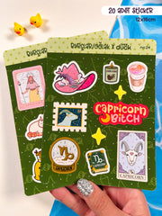 Oğlak Burcu Sticker – 20 Adet Capricorn Burç Sticker Bullet Journal & Scrapbook