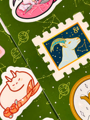 Oğlak Burcu Sticker – 20 Adet Capricorn Burç Sticker Bullet Journal & Scrapbook