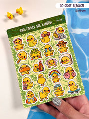 Ördek & Kaz Sticker Seti – 20 Adet Bullet Journal & Scrapbook Dekoratif Kawaii Ördek Etiket