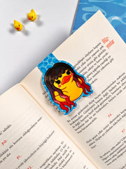 OverDuck Mıknatıslı Kitap Ayracı – Sevimli Ördek Logo Tasarım Magnetic Bookmark