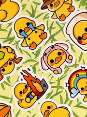 Ördek & Kaz Sticker Seti – 20 Adet Bullet Journal & Scrapbook Dekoratif Kawaii Ördek Etiket