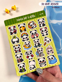 Panda Sticker Seti – 20 Adet Bullet Journal & Scrapbook Dekoratif Kawaii Panda Etiket